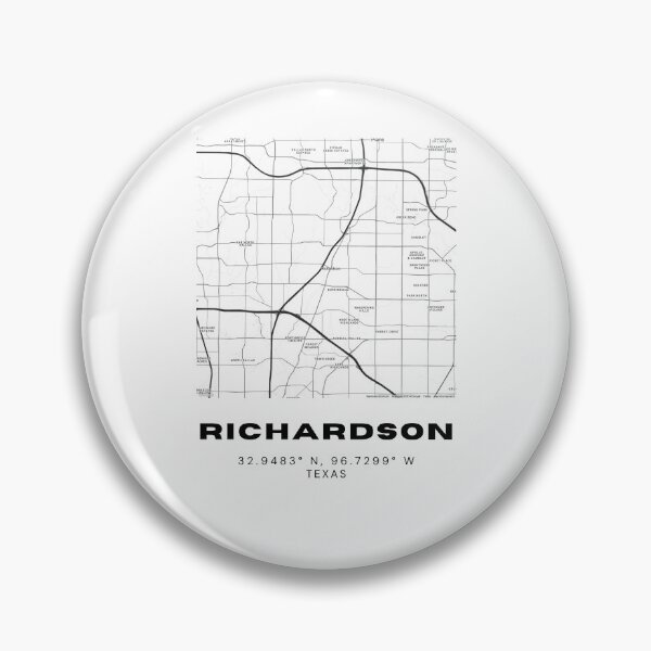 Item preview, Póster del mapa de Richardson: arte mural minimalista del suburbio de DFW designed and sold by RM-Journey.