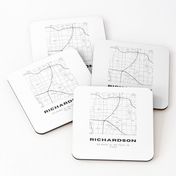 Item preview, Richardson Map Poster – Minimalist DFW Suburb Wall Art designed and sold by RM-Journey.