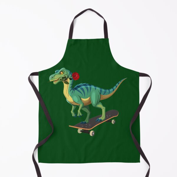 Item preview, Cute Dinosaur Skating with Rose - Adorable Romantic Dino Design designed and sold by ArtsyExplorer.
