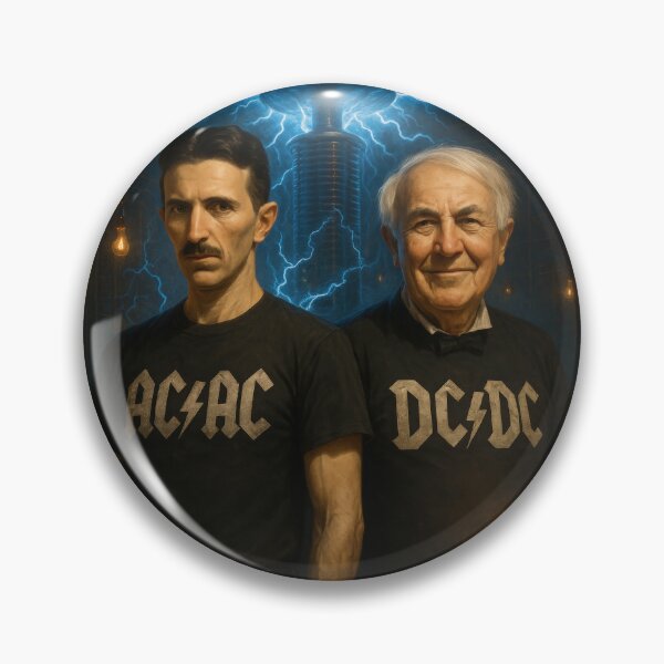 Item preview, AC/AC vs DC/DC – Tesla vs Edison Electric Showdown designed and sold by Hats in the Belfry.