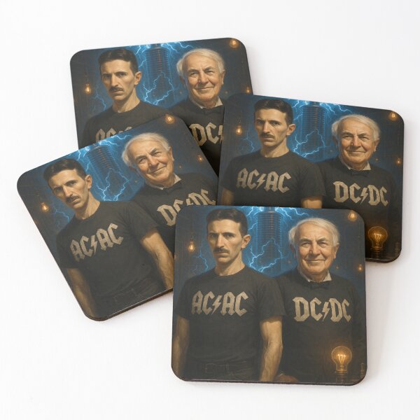 Item preview, AC/AC vs DC/DC – Tesla vs Edison Electric Showdown designed and sold by Hats in the Belfry.
