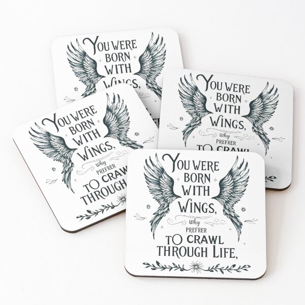 Item preview, You were born with wings, why prefer to crawl through life 12 designed and sold by Tom-Johnson.