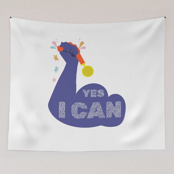 Item preview, YES I CAN – Bold Motivational Quote for Confidence and Determination designed and sold by ArtsyExplorer.