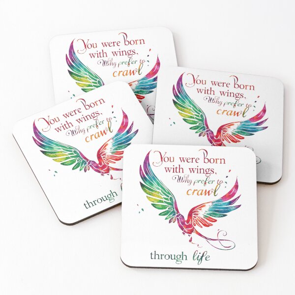 Item preview, You were born with wings, why prefer to crawl through life 14 designed and sold by Tom-Johnson.
