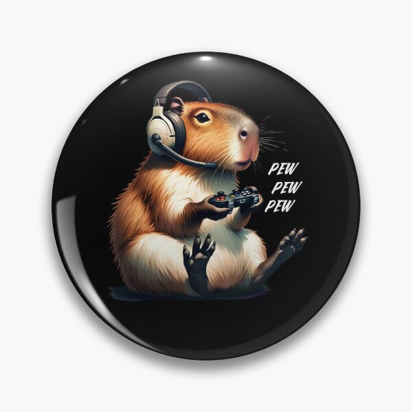 Artikelvorschau, Capybara Videospiel Gaming Nerd entworfen und verkauft von Kimberley King Art King Art.