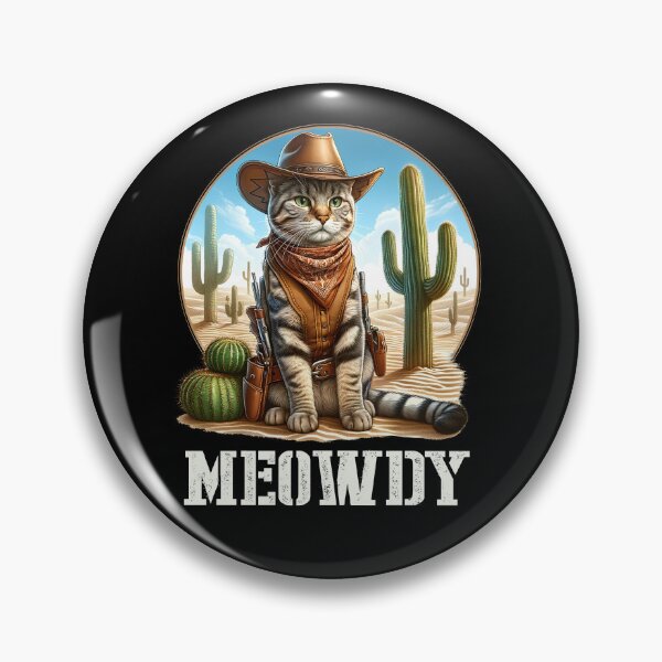 Item preview, Meowdy Cat Howdy Western Kitten designed and sold by Kimberley King Art  King Art.