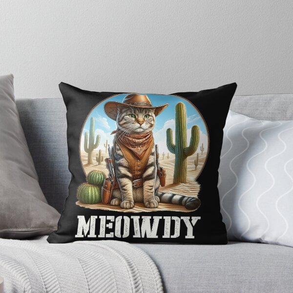 Item preview, Meowdy Cat Howdy Western Kitten designed and sold by Kimberley King Art  King Art.