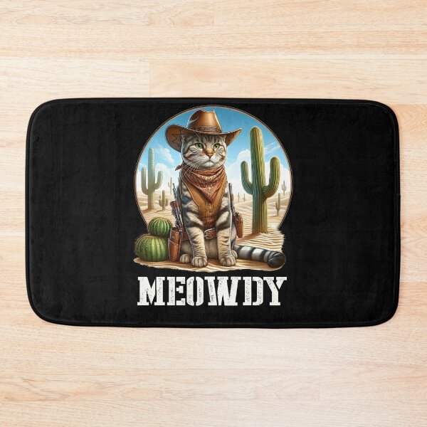 Item preview, Meowdy Cat Howdy Western Kitten designed and sold by Kimberley King Art  King Art.