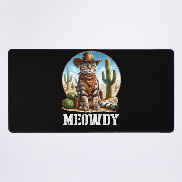 Item preview, Meowdy Cat Howdy Western Kitten designed and sold by Kimberley King Art  King Art.