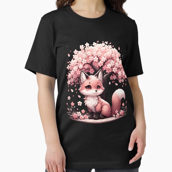 Item preview, Japanese Kawaii Fox Cherry Blossom Flower Trees designed and sold by Kimberley King Art  King Art.