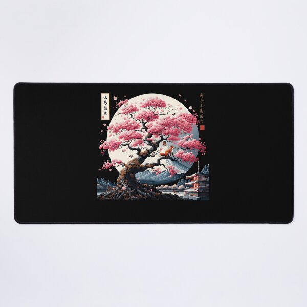 Item preview, Japanese Cherry Blossom Fuji Mount Fox Flower Tree designed and sold by Kimberley King Art  King Art.