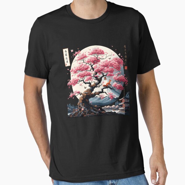 Item preview, Japanese Cherry Blossom Fuji Mount Fox Flower Tree designed and sold by Kimberley King Art  King Art.