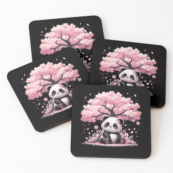 Item preview, Japanese Kawaii Panda Cherry Blossom Flower Tree designed and sold by Kimberley King Art  King Art.