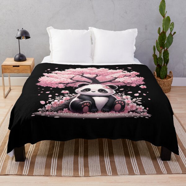 Item preview, Japanese Kawaii Panda Cherry Blossom Flower Tree designed and sold by Kimberley King Art  King Art.