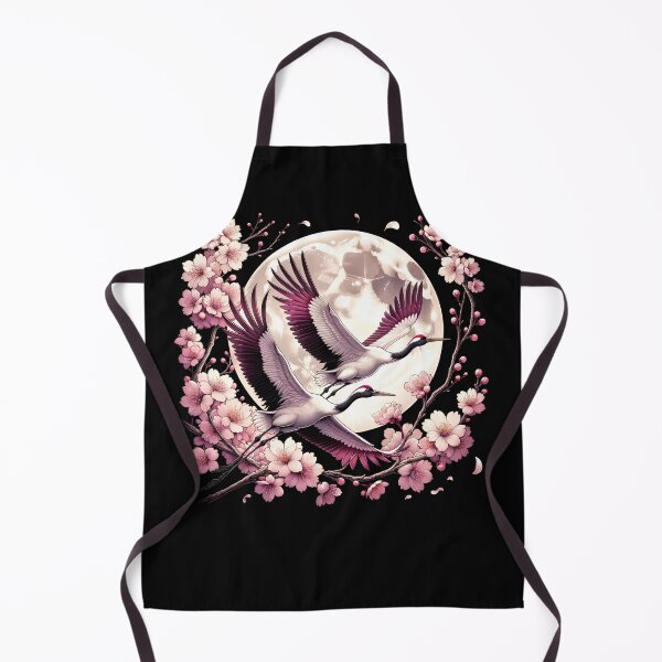 Item preview, Japanese Art Cranes Cherry Blossom Flower Tree designed and sold by Kimberley King Art King Art.