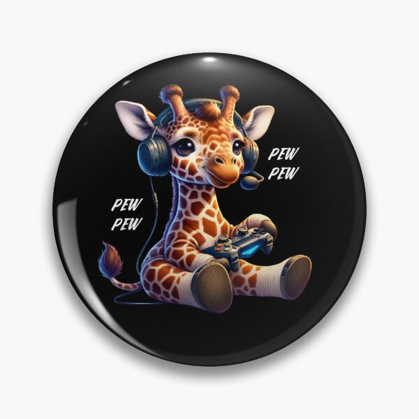 Artikelvorschau, Giraffe Videospiel Gaming Nerd entworfen und verkauft von Kimberley King Art King Art.