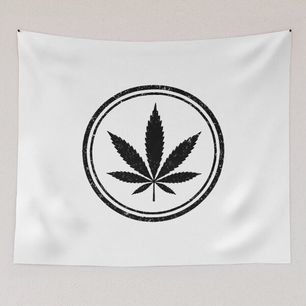 Item preview, Hemp leaf in a circle designed and sold by EchoOfSilence.