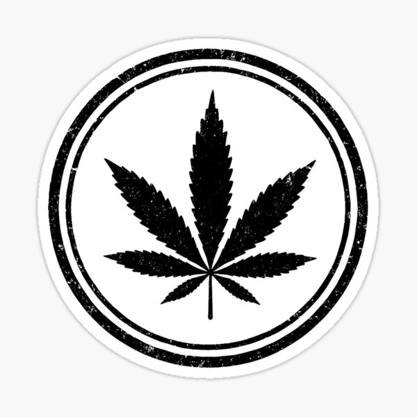 Item preview, Hemp leaf in a circle designed and sold by EchoOfSilence.