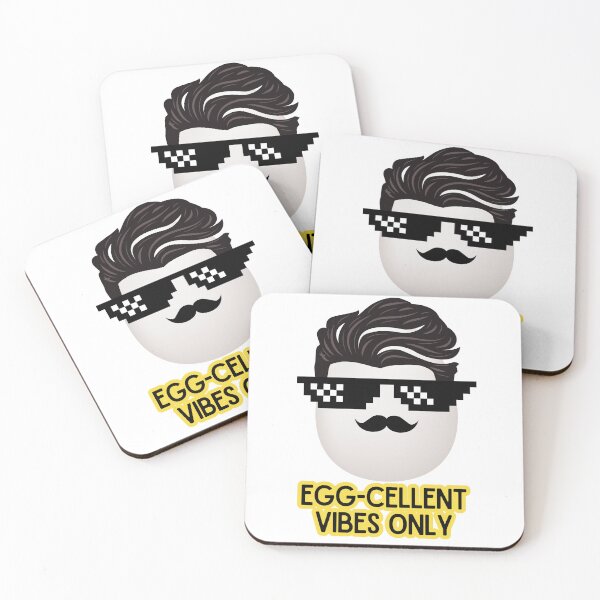 Item preview, Egg-cellent Vibes Only Funny Egg Stickers Meme Boiled Egg designed and sold by mimicrafts516.