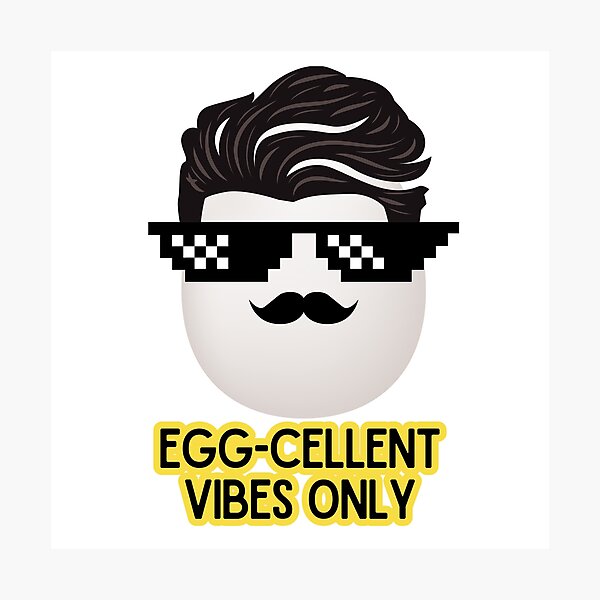 Item preview, Egg-cellent Vibes Only Funny Egg Stickers Meme Boiled Egg designed and sold by mimicrafts516.