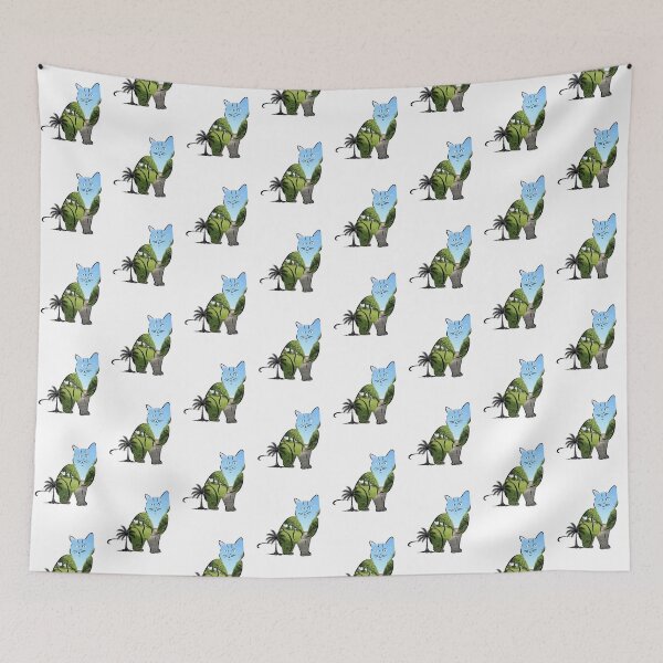 Item preview, Cat Garden - Whimsical and Adorable Feline Design designed and sold by ArtsyExplorer.