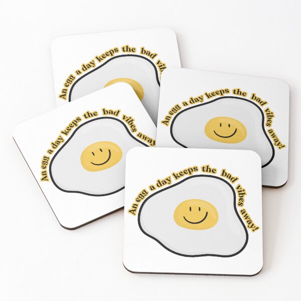 Item preview, An Egg A Day Keeps The Bad Vibes Away Funny Egg Stickers Meme Sunny Side Up designed and sold by mimicrafts516.