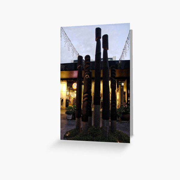 Courtyard Garden Posts Greeting Card