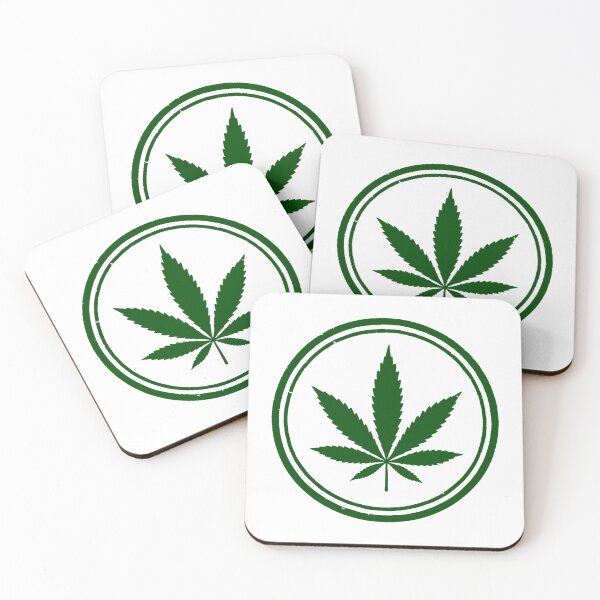 Item preview, Hemp leaf in circle green designed and sold by EchoOfSilence.