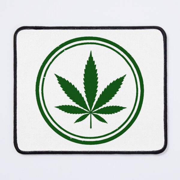 Item preview, Hemp leaf in circle green designed and sold by EchoOfSilence.