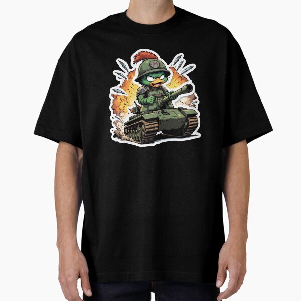 Item preview, Duck Rage – Battle Duck in Tank Sticker designed and sold by Imaginarium of Chaos falcon88 .