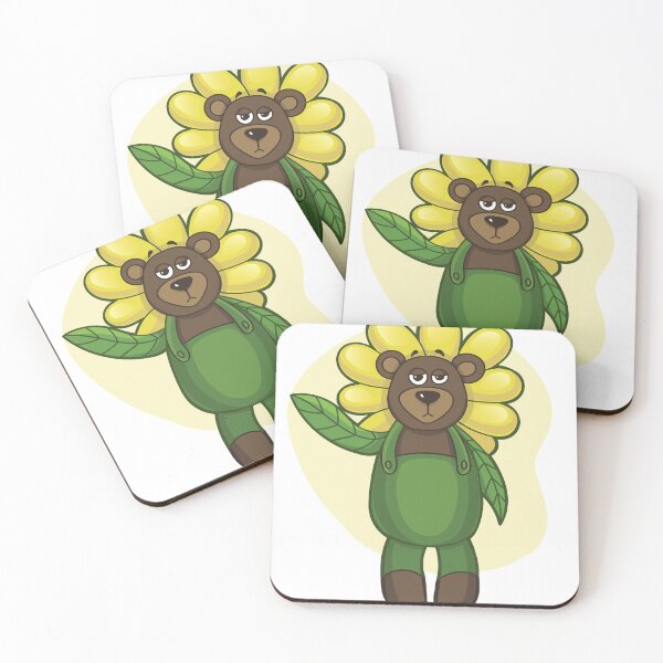 Item preview, Bored Bear in Flower Costume – Funny Cute Animal Illustration designed and sold by Tattyarts.