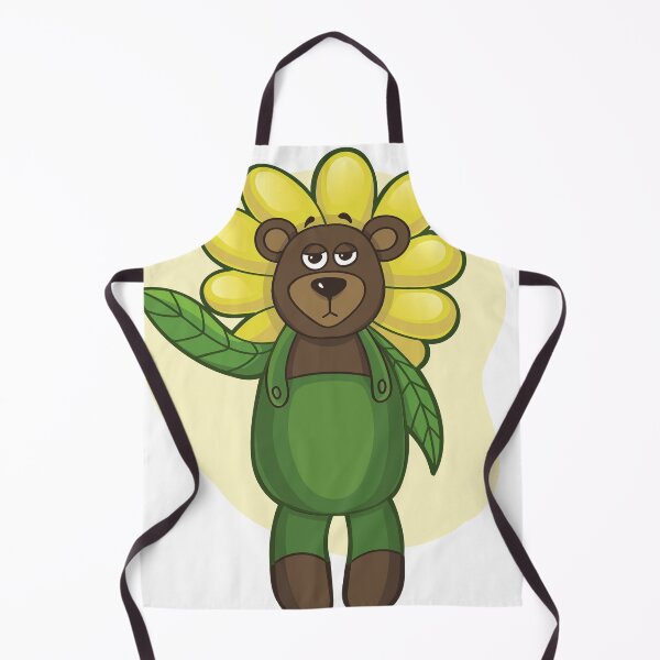 Item preview, Bored Bear in Flower Costume – Funny Cute Animal Illustration designed and sold by Tattyarts.