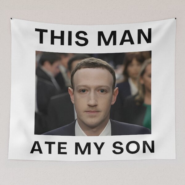 Item preview, This man ate my son, Funny Meme Shirt, Cursed Meme Shirt, Dank Meme Tshirt, Dank Meme Shirt, Cursed Tshirts, Zuckerberg Meme, Tiktok Meme designed and sold by MassonCalepon.