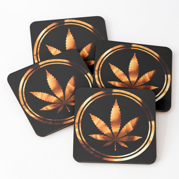 Item preview, Cannabis leaf in a circle fire designed and sold by EchoOfSilence.