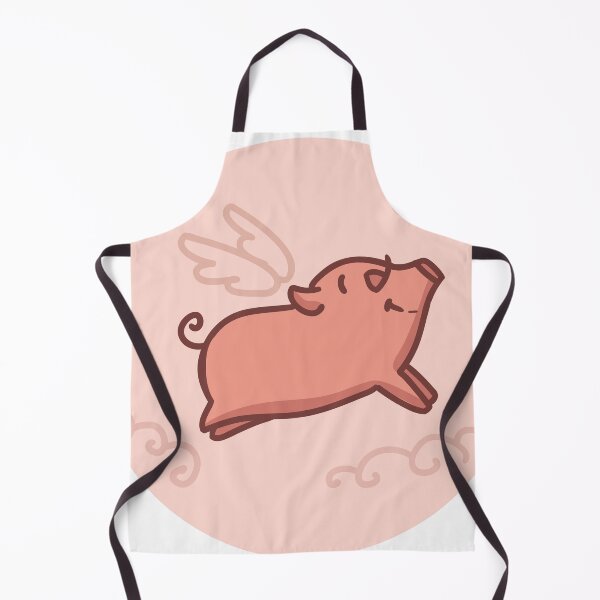 Item preview, Flying Pink Pig – Funny Whimsical Art Print  designed and sold by Tattyarts.
