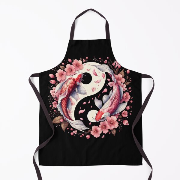 Artikelvorschau, Yin Yang Nishikigoi Karpfenfisch Nishikigoi Kirschblüte Ästhetische japanische Kunst entworfen und verkauft von Kimberley King Art King Art.