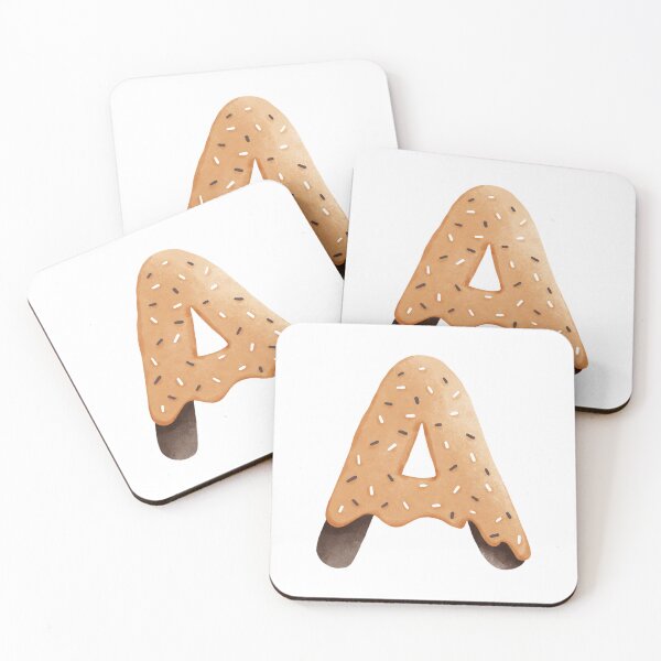 Item preview, Donut Letter A | Cute Cookie Alphabet with Sprinkles designed and sold by inelistudio.