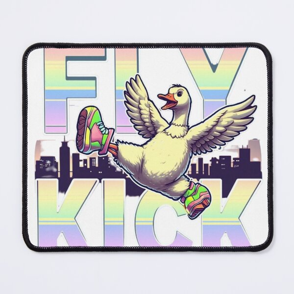 Item preview, FLY KICK – Goose in Sneakers Kicking Over Tokyo Sticker Aestetic, Trendy,Reloaded, Viral Drop 2025 designed and sold by Imaginarium of Chaos falcon88 .