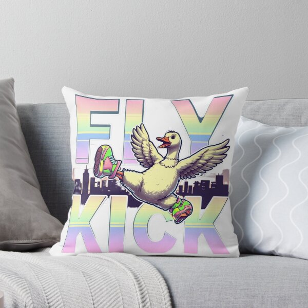 Item preview, FLY KICK – Goose in Sneakers Kicking Over Tokyo Sticker Aestetic, Trendy,Reloaded, Viral Drop 2025 designed and sold by Imaginarium of Chaos falcon88 .