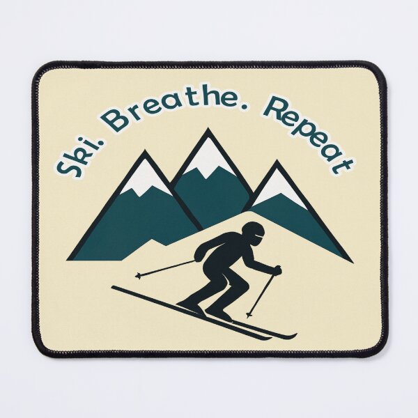 Item preview, Ski. Breathe. Repeat. – Geometric Skiing Design designed and sold by Rajasekar.