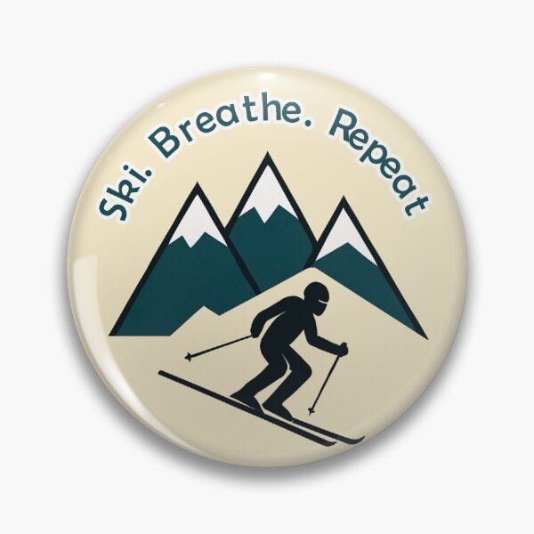 Item preview, Ski. Breathe. Repeat. – Geometric Skiing Design designed and sold by Rajasekar.