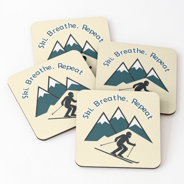 Item preview, Ski. Breathe. Repeat. – Geometric Skiing Design designed and sold by Rajasekar.
