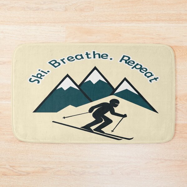 Item preview, Ski. Breathe. Repeat. – Geometric Skiing Design designed and sold by Rajasekar.