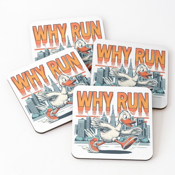 Item preview, WHY RUN – Duck & Sneaker Chase in Chicago Sticker Aestetic, Trendy,Reloaded, Viral Drop 2025 designed and sold by Imaginarium of Chaos falcon88 .