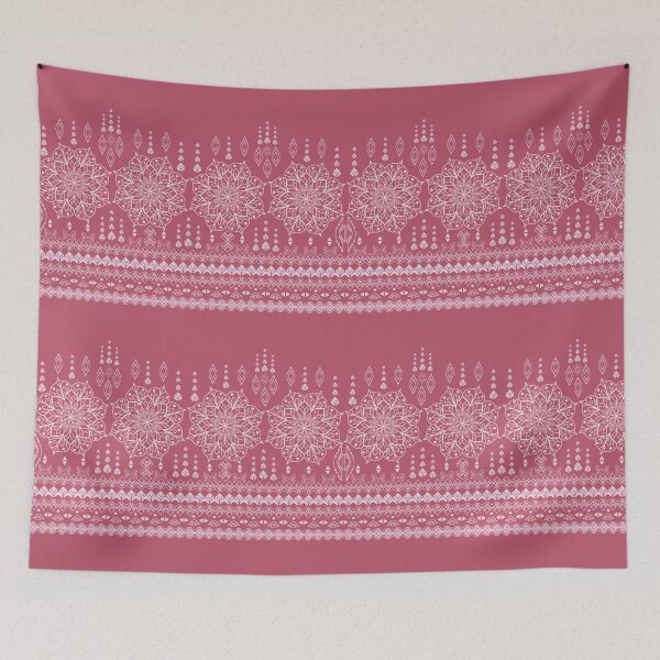 Item preview, Native Thai pattern on pink background. designed and sold by Tarathai.