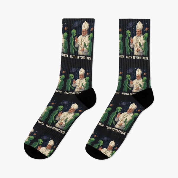 Item preview, Faith Beyond Earth – Pope Meets Aliens in Space designed and sold by MarylinMonroeMi.