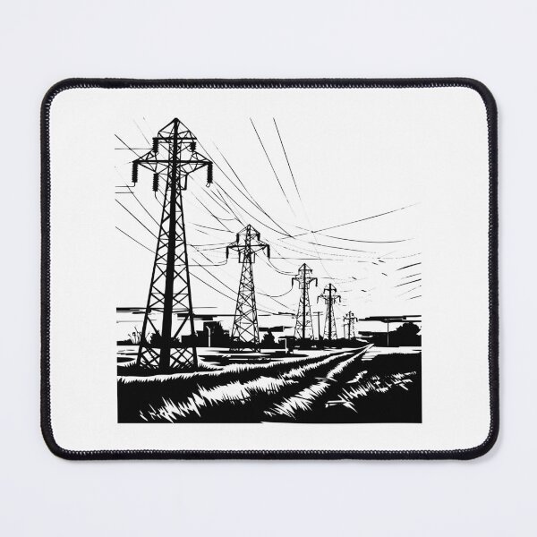 Item preview, Urban Power Lines Electric Transmission Towers Network designed and sold by inkoutninja.