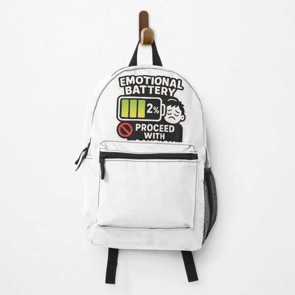 Item preview, Emotional Battery 2% – Funny Mental Health Warning Sticker designed and sold by ALVANTIS.