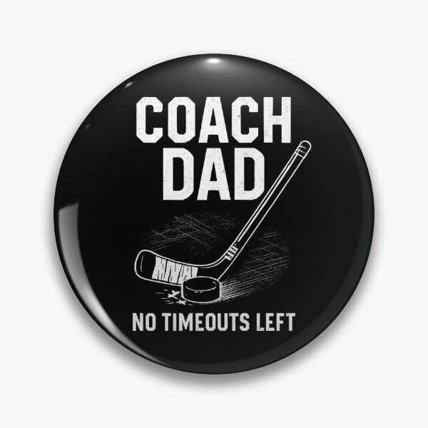 Item preview, Coach Dad Hockey Shirt – No Timeouts Left | Funny Father’s Day Gift for Sports Dads & Coaches designed and sold by Red Fox Design.
