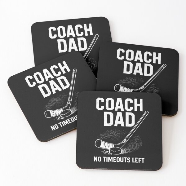 Item preview, Coach Dad Hockey Shirt – No Timeouts Left | Funny Father’s Day Gift for Sports Dads & Coaches designed and sold by Red Fox Design.